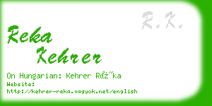 reka kehrer business card